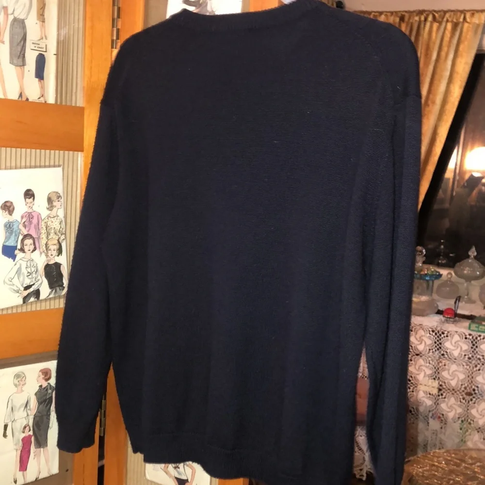 Spade- classic navy blue sweater cardigan- size Med